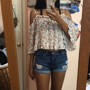 White floral top